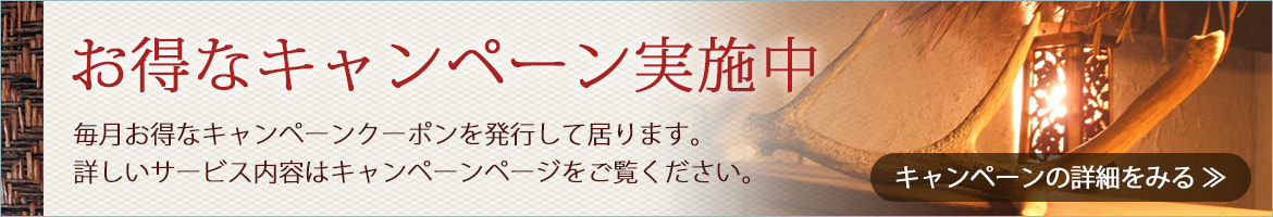 お得なキャンペーン実施中